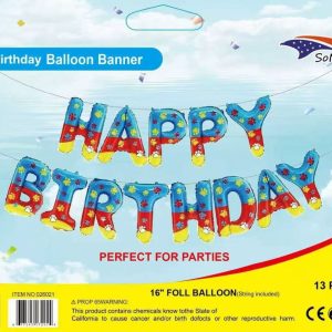 Puppy Pals happy birthday foil balloon banner for wholesale kids party decorations