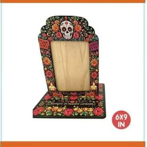 Wooden Day of Dead Picture Frame Men